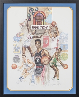 50 Years of the Final Four "1950-1959" Commemorative Litho In 32x36 Framed Display- LE#205/250 (Abdul-Jabbar LOA)